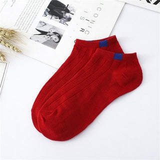 Buy 5-pairs-red 5 pairs Ankle Socks Set