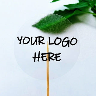Buy mint-green 1000 PCS Custom Label Sticker Logo Stickers Personalized Packaging