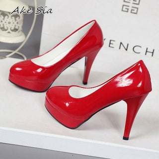 Buy pink 10CM high heeled shoes waterproof platform sexy fine with round head