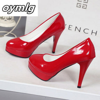 10CM high heeled shoes waterproof platform sexy fine with round head