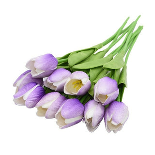 Buy k 10PCS Tulip Artificial Flower Real Touch Artificial Bouquet Fake