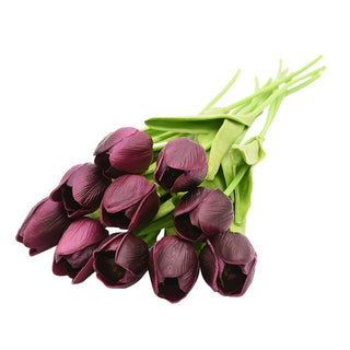 Buy r 10PCS Tulip Artificial Flower Real Touch Artificial Bouquet Fake
