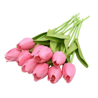 Buy e 10PCS Tulip Artificial Flower Real Touch Artificial Bouquet Fake