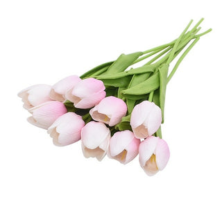 Buy o 10PCS Tulip Artificial Flower Real Touch Artificial Bouquet Fake