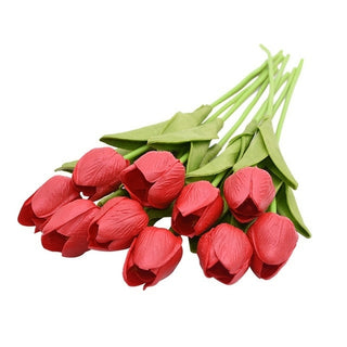 Buy g 10PCS Tulip Artificial Flower Real Touch Artificial Bouquet Fake