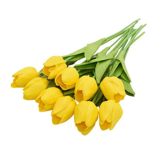 Buy c 10PCS Tulip Artificial Flower Real Touch Artificial Bouquet Fake
