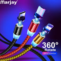 Marjay Magnetic Micro USB Cable for iPhone Samsung Android Fast Charging Magnet Charger USB Type C Cable Mobile Phone Cord Wire