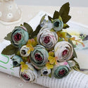 10heads/1 bundle Silk tea roses