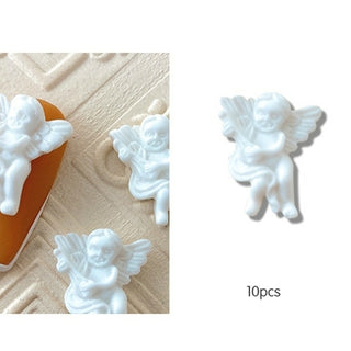 Buy type4-10pcs 10pcs Shiny Zircon Alloy Cute Bear With Crystal Heart Nail Charm