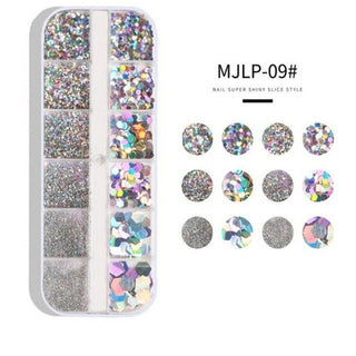 Buy 09 12 Grid Mirror Sparkly Butterfly Nail Sequins