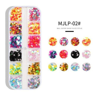 Buy 02 12 Grid Mirror Sparkly Butterfly Nail Sequins