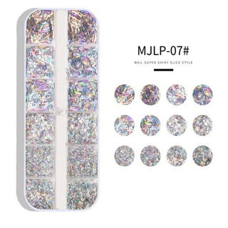Buy 07 12 Grid Mirror Sparkly Butterfly Nail Sequins