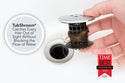 TubShroom® (Black Chrome) the Hair Catcher That Prevents Clogged Tub Drains