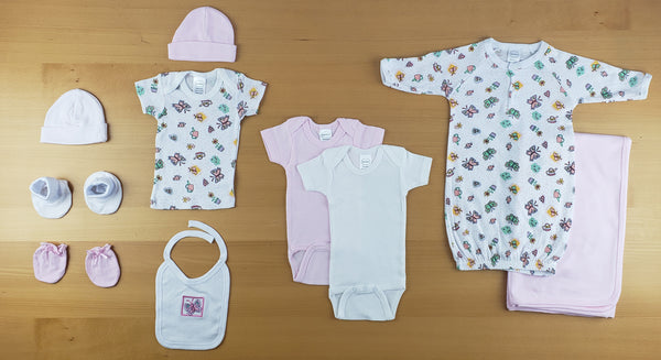 Bambini Newborn Girls 10 Pc Baby Shower Gift Set