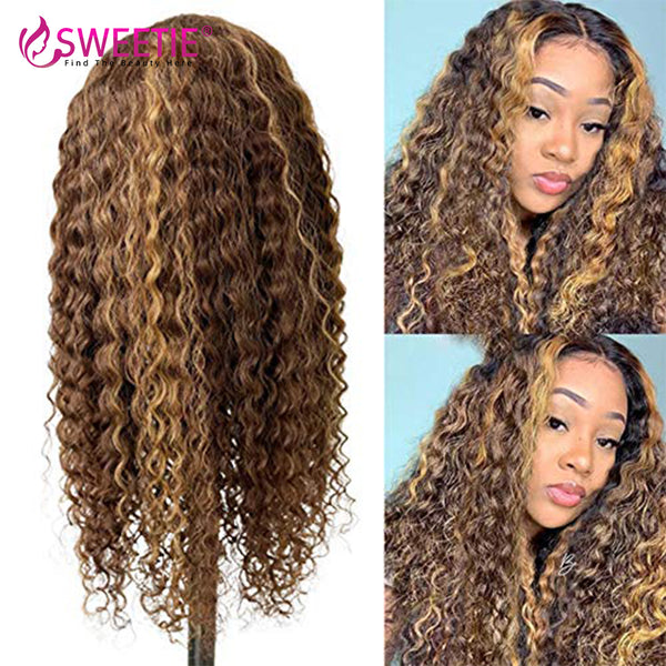 13x4 Transparent Lace Frontal Wig 4x4 Lace Closure Water Wave