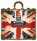 British Flag London Ribbon and Crown Image Decorative 3 Piece Bedding