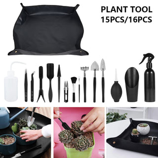 15/16Pcs Mini Garden Hand Tools Transplanting Outdoor Bonsai Set