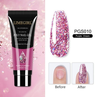 Buy pgs010-glitter 15/7.5ml Poly Nail Quick Building Gel