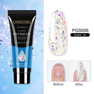 Buy pgs006-glitter 15/7.5ml Poly Nail Quick Building Gel