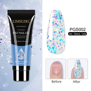 Buy pgs002-glitter 15/7.5ml Poly Nail Quick Building Gel