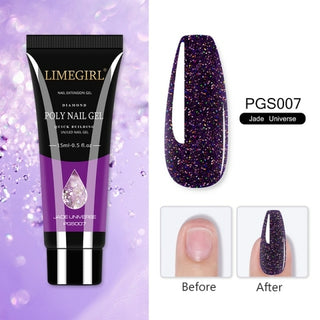 Buy pgs007-glitter 15/7.5ml Poly Nail Quick Building Gel