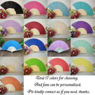 150pcs Personalized Wedding Favors and Gifts For Guest Silk Fan Cloth