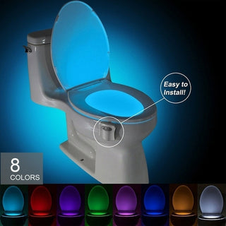 Buy 8-colors 16/8 Color Backlight for Toilet Bowl WC Toilet Seat Lights with Motion