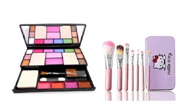 Club Comfort 6171 Makeup kit + 7 Piece Brush Set for Women Pink