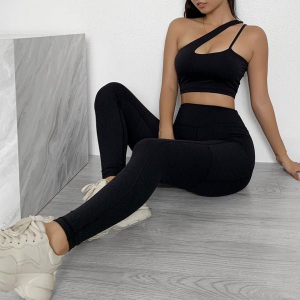 Sportwear Women Yoga Sets Fitness Wear 2peice Suits High Waist Legging Top Bra Gym Running Clothing Outfit Sport Suit,LF211