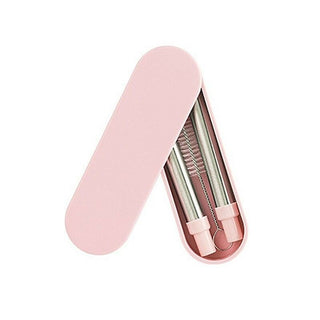 Buy rice-pink Stainless Steel Folding Straw