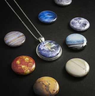 Buy silver-tone Interchangeable Solar System Necklace