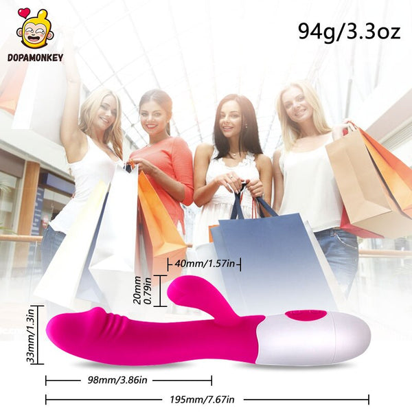 DopaMonkey Sex Toys for Woman Dual Vibration 10 Speed Massager Erotic Magic Wand Sex Shop Dildo Clit G Spot Stimulate Vibrator