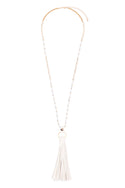 Hdn3121 - Leather Tassel Necklace