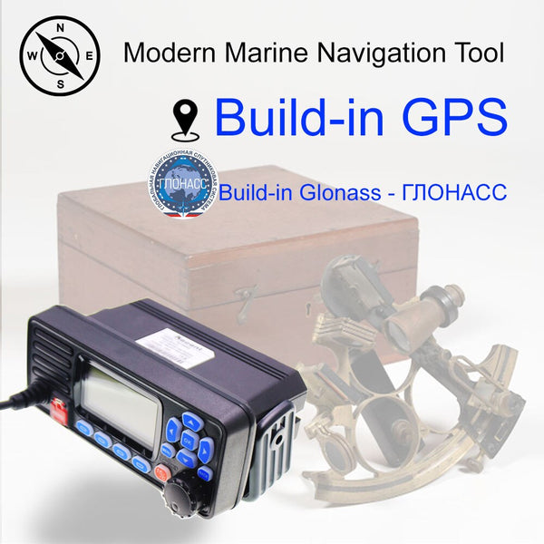 Recent RS-509MG 25W VHF 156.000-162.000MHz Fixed Marine Radio With GPS Walkie Talkie IP67 Waterproof Mobile Boat VHF Radio Stati