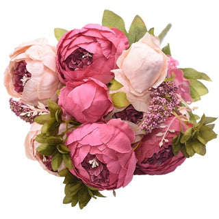 Buy a 1Bunch European Artificial Peony Flowers Silk Fake Flowers Wedding