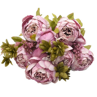 Buy c 1Bunch European Artificial Peony Flowers Silk Fake Flowers Wedding
