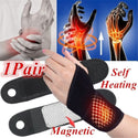 1Pair Black Tourmaline Self Heating Wrist Brace Arthritis Pain Relief