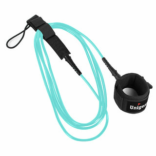 Buy bright-blue Straight Surfboard Leash with Waterproof Pouch