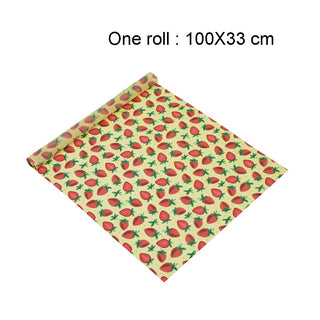 Buy 1-roll-strawberry Beeswax Food Wrap Reusable Eco-Friendly Food Cover Sustainable Seal Tree Resin Plant Oils Storage Snack Wraps