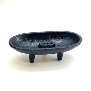 Black Cast Iron Incense Smudge Pot