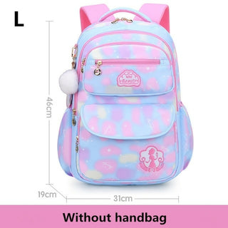 Buy blue-large-bookbag-only 2 Size Cute Girls School Bags with Handbag