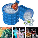 2 in 1 Silicone Ice Cube Maker Portable Bucket