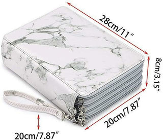 Buy white 200 Slot Portable Colored Pencil Case Holder Waterproof Large Capacity