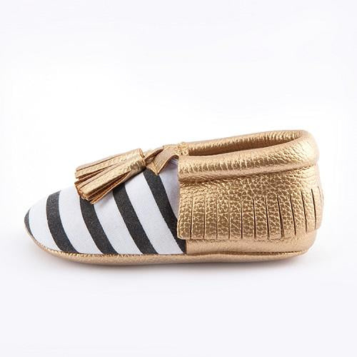 Grace Gold Baby Moccasins