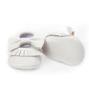 Willow White Baby Moccasin Shoes