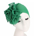 2020 Women New Large Flower Stretch Scarf Hat Ladies Elegant Fashion