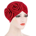 2020 Women New Large Flower Stretch Scarf Hat Ladies Elegant Fashion