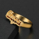 2021 Customized Name Ring Personality Hip Hop 3D Ring Fashion Punk