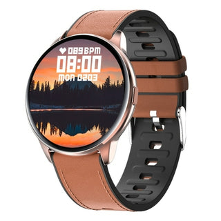 Buy belt-brown 2021 Full Touch Smart Watch Women IP68 Waterproof Bracelet ECG Heart