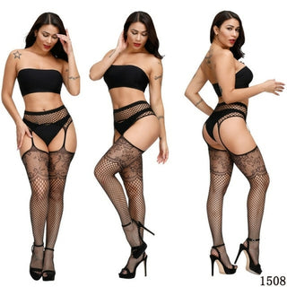 Buy 1508 2021 NEW Plus Size Sexy Women Stocking Fishnet High Waist Transparent
